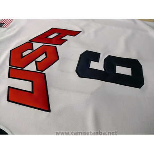 Camiseta USA 2012 Lebron James #6 Blanco